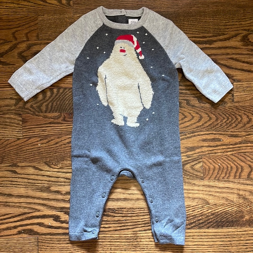 Baby Gap Christmas sweater bodysuit